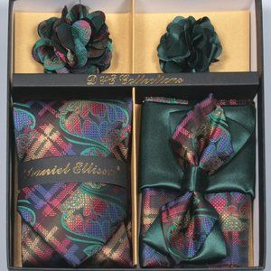 Daniel Ellissa Green Yellow Bow & Neck Tie 6 Set
